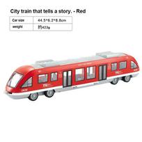 1:16 Diecast Traukinio Modelis Išskirtinis Rūdžiams Atsparus Greitojo Geležinkelio Modelis Vaikų Metro Žaislas Miesto Traukinys Dovana Berniukui B93 red