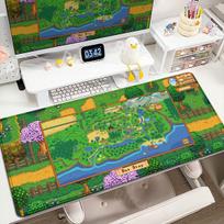 Anime Mousepad Stardew Valley Deskmat XXL Game Desk Protector Mat Antislip Keyboard Mice Mat Pc Accessories Rubber Mausepad Cute 30cmx80cm gray