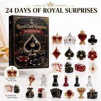 Christmas Advent Calendar Box Set with -Day Countdown and 2D Festive Design One Size black