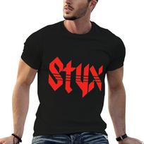 Styx Band Logos Favorite Tshirt Big And Tall Gym Tshirt 4XL black