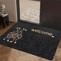 Ladybug Letter Welcome Doormat, Non-Slip Entryway Rug, Durable Washable Floor Mat for Home and Housewarming Gift 50x80cm beige
