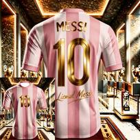 Messi 10 numerio atminimo futbolo marškinėliai berniukams Viršutinė dalis Vaikams Tėvų ir vaikų Greitai džiūstantys trumpos rankovės vaikams T-shirt 130 brown