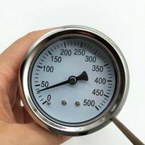 Pizza Oven Spare Parts High Temperature Circular 0-500 Degrees Thermometer 0°-500° Temperature Gauge With Probe China Mainland gray