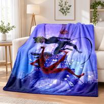 Miraculous Ladybug Flannel Throw Blanket Soft Warm Cozy For Sofa Bed Indoor Home Bedroom Use 150cmx180cm