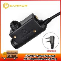 Original EARMOR M51 PTT Adapter Airsoft Tactical Headset Kenwood(for baofeng) Plug Tactical Headset Accessory