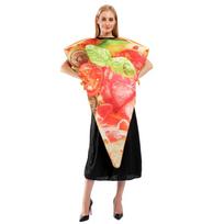 Suaugusiųjų juokingas picos kostiumas Helovinas Maisto Cosplay Šeimos grupės apranga Karnavalas Velykos Purimas Karnavalinis kostiumas One Size beige