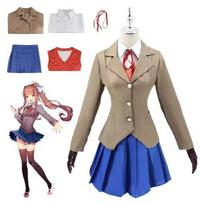 Anime Iii Literatūros Klubas Monika Cosplay Kostiumai Sayori Yuri Natsuki Helovino Kostiumai Moterims Suknelė Vestido Drabužiai S beige