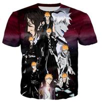 Vyrai Moteriški 3D Bleach Spausdinti marškinėliai Unisex Vasaros laisvalaikio Harajuku Style Marškinėliai Anime Spausdinti Mados Gatvės drabužiai Negabaritiniai viršutiniai drabužiai 6XL gray