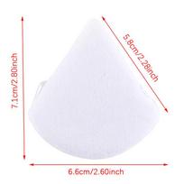 1pc Triangle Velvet Powder Puff Flours Face Makeup Sponge Cosmetics Cotton Face Powder Puff Washable Lightweight Makeup Tools white
