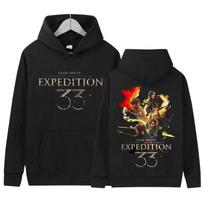 Clair Obscur Expédition 33 Spausdintas Unisex Mados Hoodie Aukštos Kokybės Vilnos Megztinis su Gobtuvu Retro Negabaritinis Ilgomis Rankovėmis Hoodie M gray