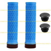 A1A2 Aluminum Alloy Locks-on Mountain Bike Grips Foldable Bicycles Grips Clamp Grips Ergonomic Designs Bike Handlebar Grips mėlyna
