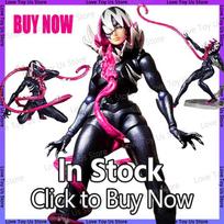 LATEST KO KAIYODO REVOLTECH SPIDERMAN GWENOM Anime Action Figures Revoltech Amazing Yamaguchi Gwenom Venomized Gwen Stacy Model Toy with box black
