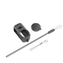 Silicone Shock Absorbing Case with Lens Cover for Mini Cameras AntiFall Protections with Lanyard Easy Carry gray