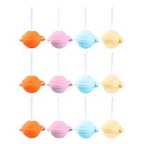Silicone Lollipop Ice Cream Maker, Homemade Popsicle Molds, DIY Popsicle Maker for Kids, Lollipop Ice Cream Mold, Reusable Popsicle Molds, Creative 12pcs white