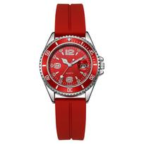 Couple fashion sports green water ghost quartz watch, casual silicone student quartz watch life waterproof red
