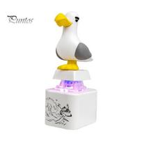 Mechanical Press Keychain 1/2Pcs Seagull Mine Button Keychain, Rechargeable Fidget Clicker with Real Mini Hanging Buckle Sound & LED Light, A white