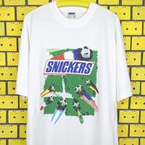 Vintage 90s Snickers Soccer T shirt France 1998 FIFA World Cup Football Championship Snack Food Chocolate Bar Merch Tee Size XL L blue