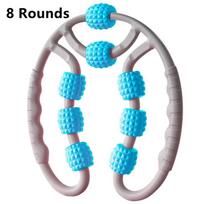 Leg massager, ring-shaped clamps, rolling wheels, foam rollers, spiked massage tools for muscle relaxation and slimming legs blue