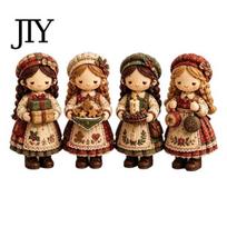 Rankų darbo lėlės rinkinys Patchwork mergaitė Pasidaryk pats rinkinys, 3D siuvimo rankdarbių rinkinys su iš anksto išpjautais audiniais, siūlais, adatomis paaugliams, miela namų dekoracija, dovana pradedantiesiems D