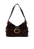 GUESS Rankinė ant peties 'Camden' ruda / juoda
