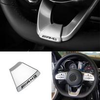 Automobilio emblemos ženklelis Vairo apdailos lipdukas Mercedes Benz AMG W206 W204 W205 W212 W213 W221 W222 W223 W251 W464 HY6 gray