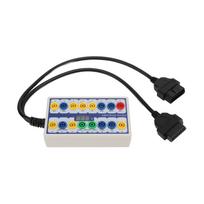 OBDII Breakout Box OBD2 Protocol Detector with Diagnostic Cable Universal for Car OBD Line Signal Transmission white