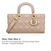 DIOR Lady D Joy Sheepskin Handbag, Shoulder Bag, Crossbody Bag, Handbag Medium Women's Beige M0540ONGE-M50U One Size 2 beige