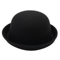 Dome JK top hat children's jazz hat bent edge felt hat cute baby sun hat parent-child children's average dock circumference 54cm black