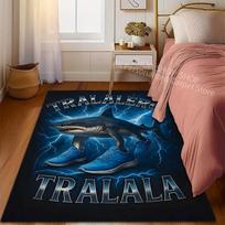 Interesting Virtual Italian Brainrot Pattern Carpet for Living Room Bedroom Sofa Home Decor Non-slip Floor Mat Luxury Gifts 60x90cm (24x35in) brown