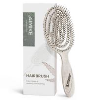 AIMIKE Detangling Brush Detangles for Wet Fits Head Easy to Beige Hemp-Relax - Hair, Quick-Drying, Tangle-Free, Hair, Comfortably, Clean, smėlis