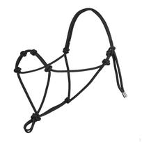 Žirgų Virvinis Mokymo Kantaras Ūkinis Patvarus Reguliuojamas Kantaras 2 Mazgai 4 Knots black