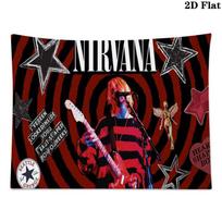 Nirvana Wall Tapestry Aesthetic Wall Hanging Printed Fabric Blanket Decorative Tapestries for Bedroom Living Room Home Decor 100cm x 150cm