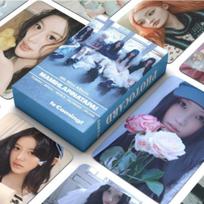 ILLIT Nuotraukų kortelių rinkinys 55 vnt. K-Pop Oficialaus stiliaus prekės Wonhee Minju Moka Iroha Yunah gray