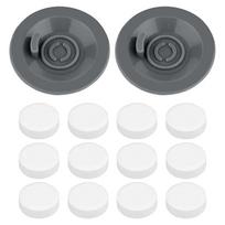 A02V-For Ninja Luxe Coffee Machines Compatible 2Pcs Cleaning Disc And 12Pcs Silicone Pads, Espresso Backflow Included gray