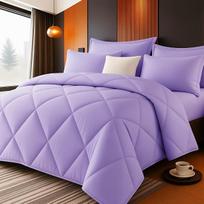 Solid Color Diamond Pattern Bedding Sets, Ultra-fine Fiber Quilt with Pillowcases, Soft Breathable, with Quilts and Pillowcases, Ideal Gift France/S