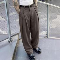 Vyriškos retro klostuotos plačios kelnės su aukštu juosmeniu, kasdienio stiliaus XL gray