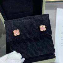 9mm Keturlapio dobilės Mini Auskarai Raudonas Juodas Agatas Baltas Kriaukles Naujas Atvykimas Moteriški Auskarai 9mm-925 silver black