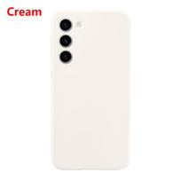 Originalus Samsung silikoninis dėklas, skirtas Samsung GALAXY S23 5G S23+ S23 Plus, minkštas smūgiams atsparus korpusas, telefono dėklas For Galaxy S23 kreminė