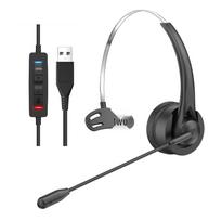 Bluetooth Belaidės Ausinės su Triukšmo Slopinimu, Apimančios Ausis, Verslui, Telemarketingui, E-sportui ir Sunkvežimių Vairuotojams