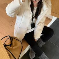 Down jacket women's new winter short high-charging down jacket m (recommended 60-75kg) white