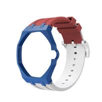 Advanced DIY For AP X Swatch Royal POP Set Pocket Watch Strap Bioceramic Protective Case Bezel Two-Tone Color Blocking Band Strap For Royal Pop&Customized DIY brown