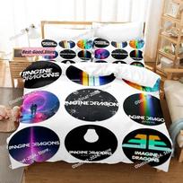 Imagine Dragons Bedding Set Single Twin Printed single Comforter Quilt Bed Duvet Cover Pillow Case 3 Pieces Sets Kids Adult Size EU Single 135*200cm/53x79in 3pcs