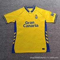 Las Palmas 2025-2026 Fan Edition Namų Išvykos Futbolo Marškinėliai Trumpomis Rankovėmis Vyriški Futbolo Marškinėliai M yellow