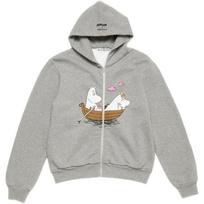 Acne Studios X Moomin Zipped Hoodie CI0188-X92 XS gray