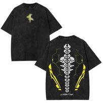 shirts Cyberpunk 2077 Anime Double Printed Vintage Tee Unisex Anime Manga 150 black