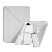 IPad Case Air 7/6/5 Pro 11 Mini 10.2 With Pencil Holder Shockproof Stand Pro 2024-2025 11 inch šviesiai pilka spalva