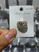 Zirconia Rhinestone Ear Cuff for Women - No Piercing, Luxury 2026 Design auksas