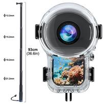 Invisible Dive Case Pro For Insta360 X6, 60M Completely Invisible Design Allows For Seamless 360 Underwater Shots Accessories For Insta360 X6 black