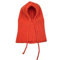 Warm Drawstring Balaclavas Hat Soft Pullover Cap Simple Winter Neckerchief  Ski oranžinė
