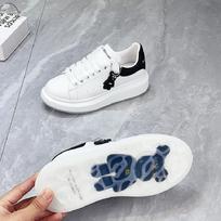 Genuine Leather White Shoes Women's  Spring New Thick-soled Casual Sports All-match Sneakers Trend 39 white